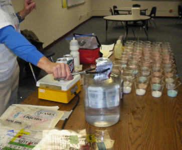 Simple equipment and simple setup serves up “States of Matter” to a large group of kids
