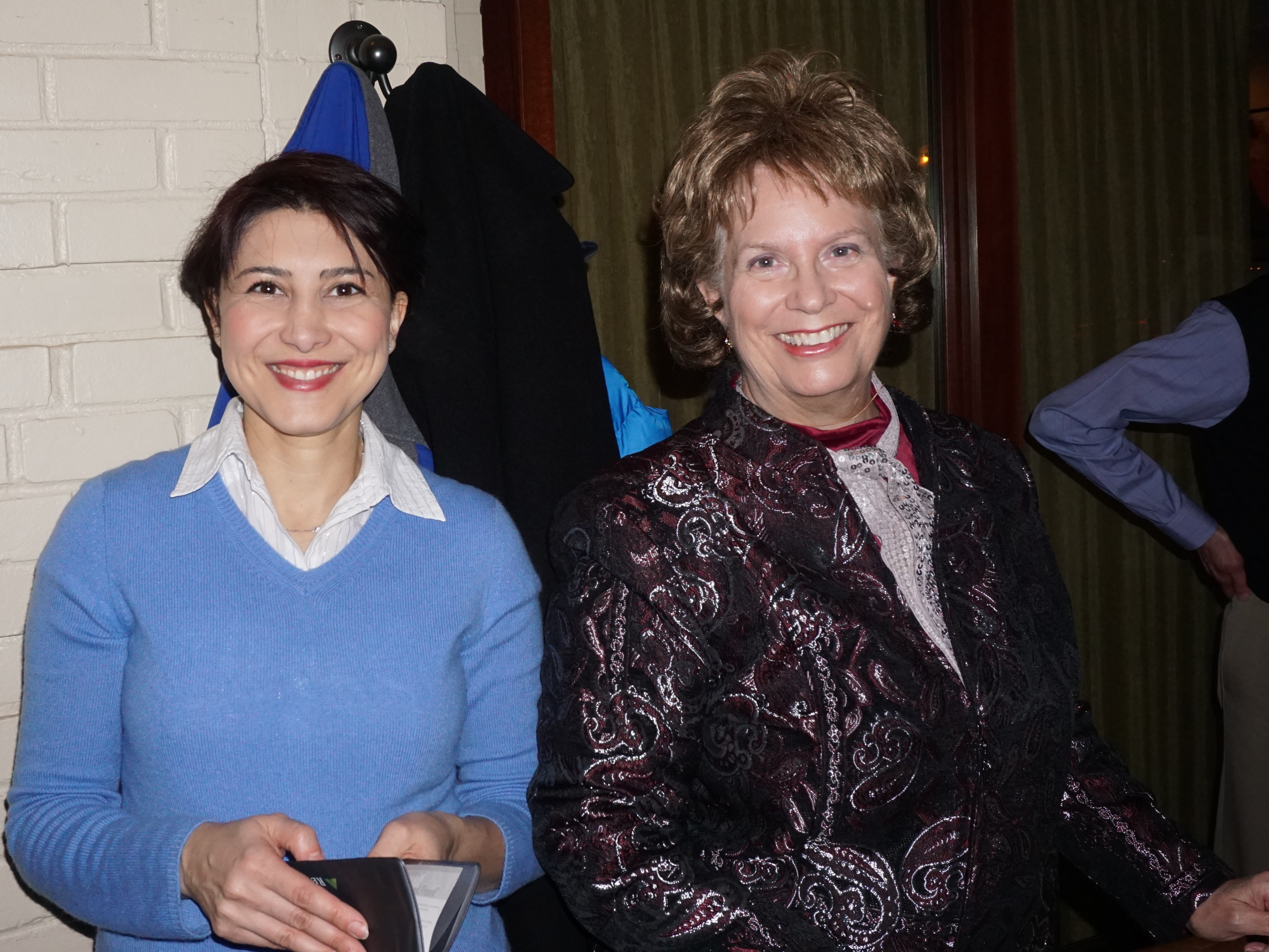 Pegah Jalili and Sheryl Loux are happy to ham for the camera, unlike some who shall remain unnamed.