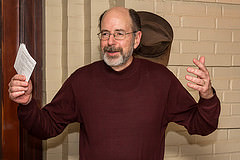 Joe Ackerman giving the Henry Godt Memorial Lecture at the December 2014 Continuity Dinner