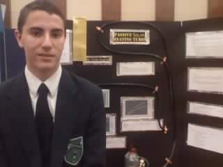 Cody Hughes snagged top honors in the 9–12 division at the Illinois Jr Academy of Science fair