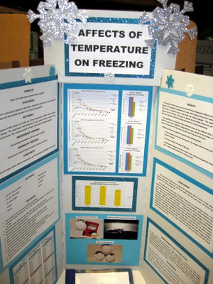 GRADES 5-8 DIVISION Third Place: Cecelia Vadvig, “Affects of Temperature on Freezing” Grade 7, Westhoff Elementary School, O'Fallon, MO.