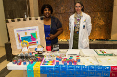 Nelver Brooks and Lisa Balbes register scouts as they arrive.