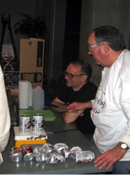 Benno Orschel and Don Sartor demonstrate Crushing Cans at the Kids and Chemistry at the Saint Louis Science Center for Chemists Celebrate Earth Day on 4/20/13. Louis Science Center for Chemists Celebrate Earth Day on 4/21/12.