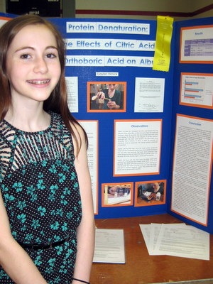 Third Place Grades 5-8:  Gaylen Dimick, Grade 8, Lincoln Middle School, Edwardsville, IL. 2016 Illinois Junior Academy of Science Region 12 Science Fair