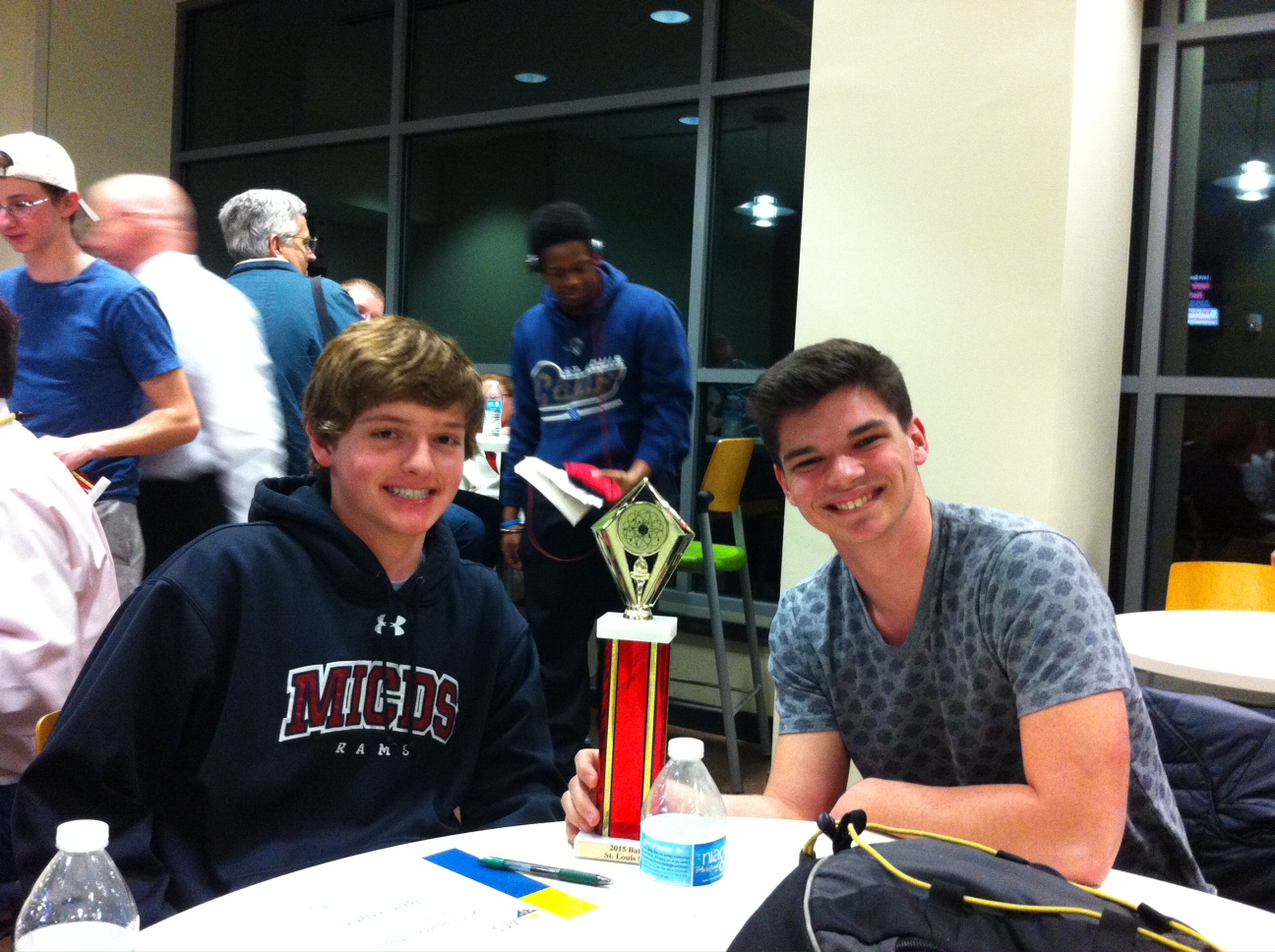 2015 Battle of Burets first place winners Ben Hahn (L) and James Meade(R) from MICDS.