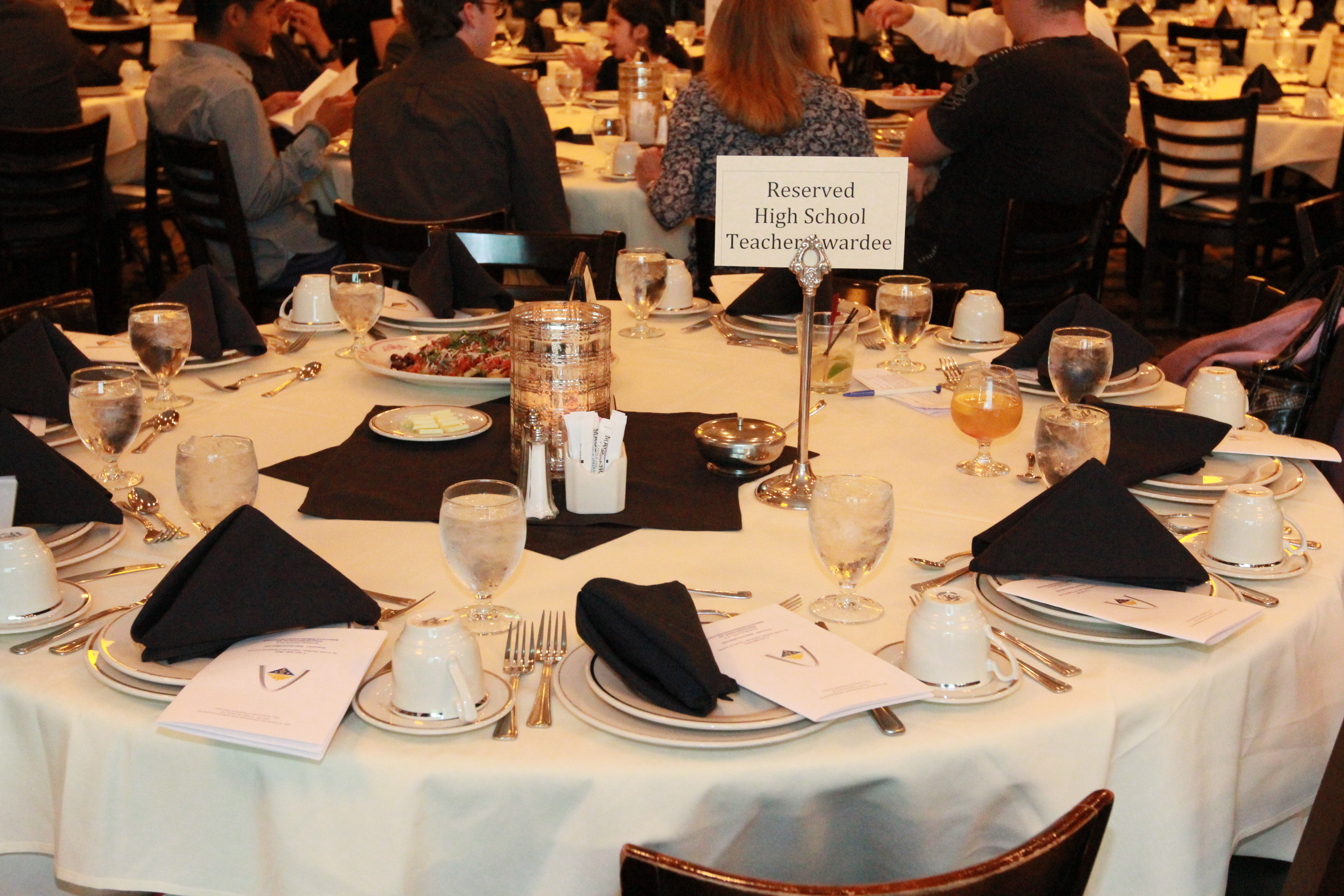 Sample Table at Awards Night 2016